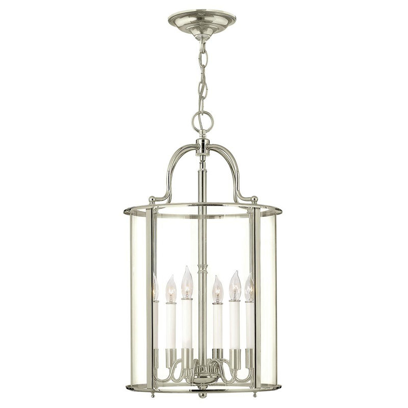 Streeter 6 - Light Polished Nickel Drum Pendant