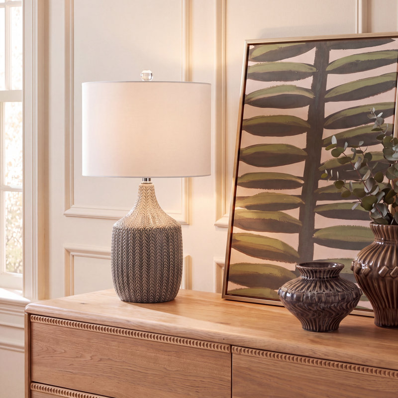Avdulla Ceramic Table Lamp, Gray
