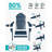 3-Piece Folding Adirondack Chair Set in HDPE with Built-In Cup Holders for Outdoor Use-1279947242