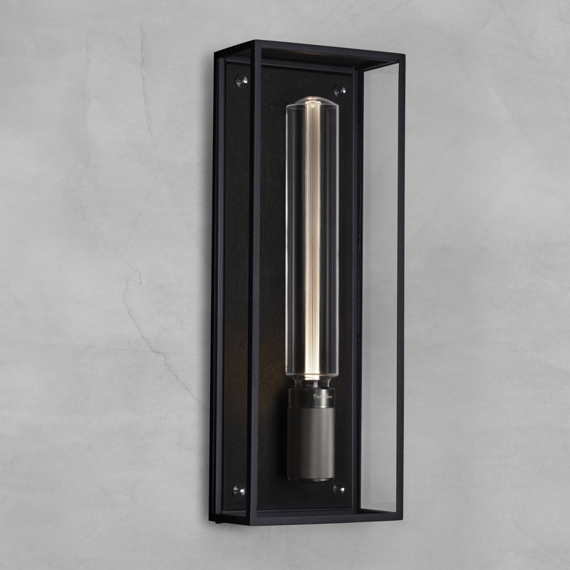 Outdoor Sconce, Black/Gun Metal