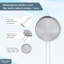 Buckingham Stainless Steel Fine Mesh Conical Sieve Strainer for Straining, Sieving, Filtering & Food Preparation-1979054237