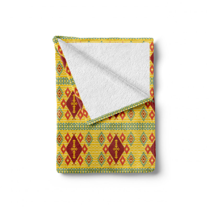 Hand Woven Throw Blanket, 50" W x 60" L