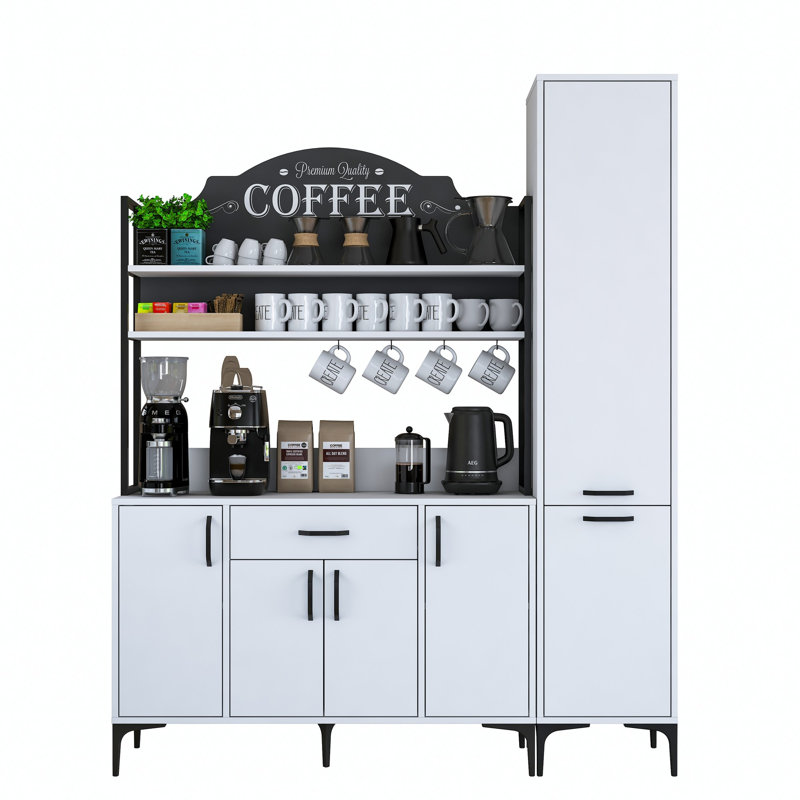 Armoire polyvalente moderne, blanche, 63,0 po x 78,1 po x 15,7 po | Panneau de particules 100% mélamine de qualité E1, épaisseur: 0,7 pouce | Conception élégante, parfaite pour le rangement et l'organisation de la maison, durable et élégante