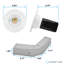 1 po LUXRITE Éclairage encastré rond à DEL, projecteur sans garniture, 5 CCT, 12 W, faisceau de 38 °, 1 000 lumens, triac à intensité variable, éclairage vers le bas à rendement élevé, calibre IC et humide, paquet de 6