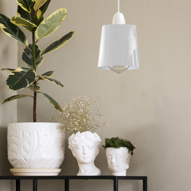 13 cm H Bell Lamp Shade, White 2 Pack