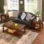 Table basse 110 po rétro en bois massif brun