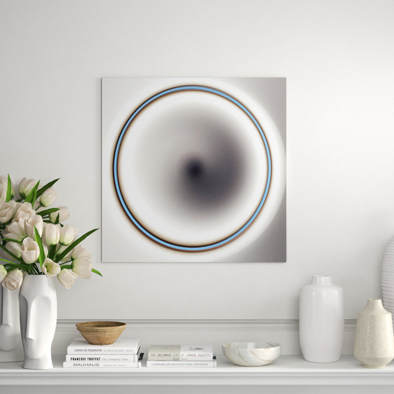 Center Of Light II Print by Jeffrey Goodman, Glass Coat, 36" H x 36" W, White/Light Gray