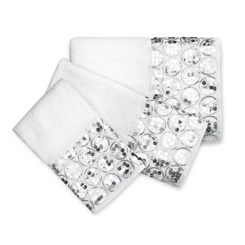 Ensemble de serviettes 3 pièces Ced, Blanc