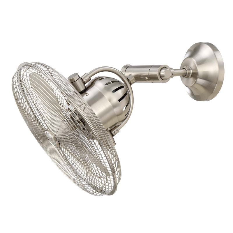 Oscillating Wall Mounted Fan, Stainless Steel