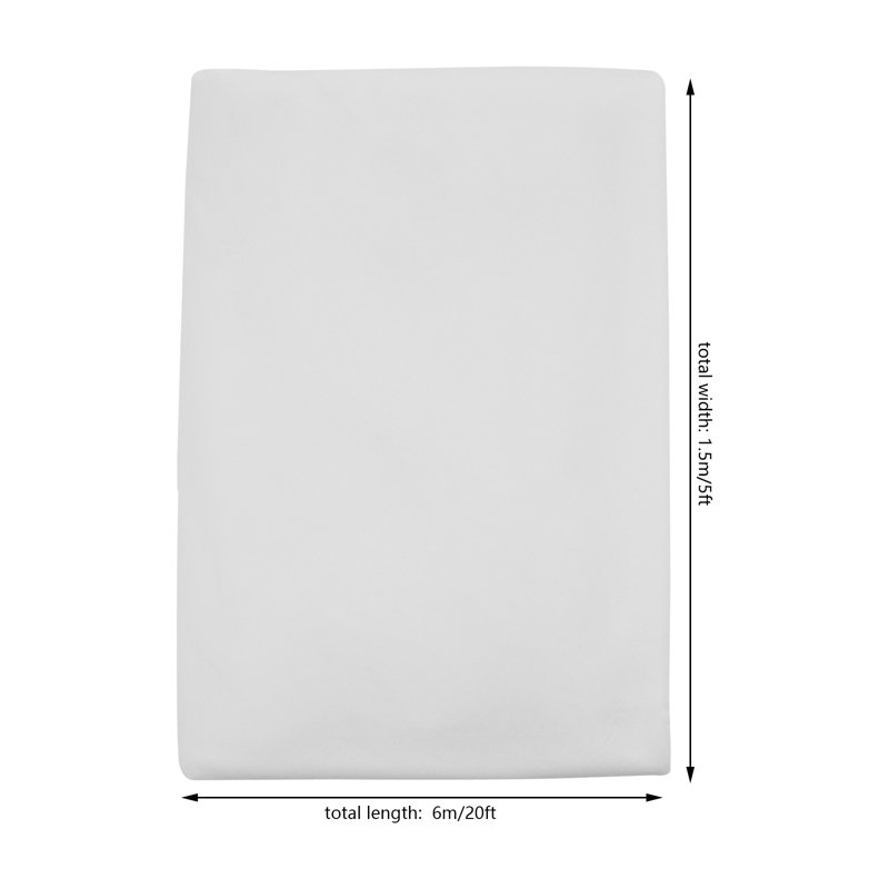 Rideau de mariage en toile de fond drapée (ensemble de 6), Blanc, H 0,1 po x l 240 po x P 60 po