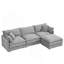 Modular Sectional Sofa With Movable Ottoman, DIY Configurable L-Shaped Couch For Living Room, Cloud-Like Comfort And Chenille Upholstery.-804629057-804629086