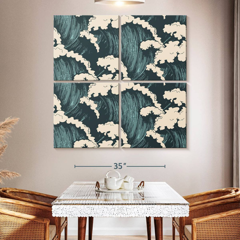 Waves Seamless Pattern, 50" H x 50" W