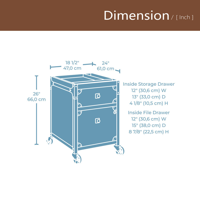 File Pedestal, Brown
