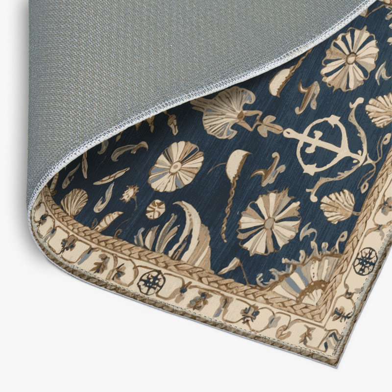 Tapis turc intérieur et extérieur noir, Rectangle 4pi x 6 pi