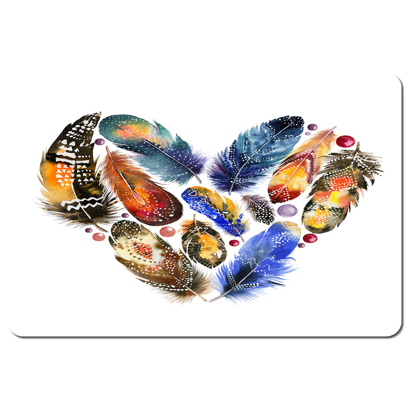 Ezekiel Polyester-Coated Hardboard Abstract Rectangle Placemat
