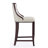 Emperor Traditional Vegan Leather Upholstered Beech Wood Bar Stool in Pearl White-90541464