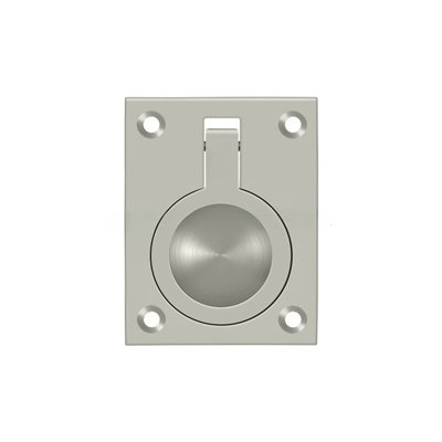 Deltana FRP25U15 Flush Ring Pull, 2-1/2" x 1-7/8" in Brushed Nickel