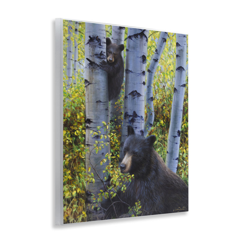 Plaque murale «Deux ours en automne», design par James Corwin