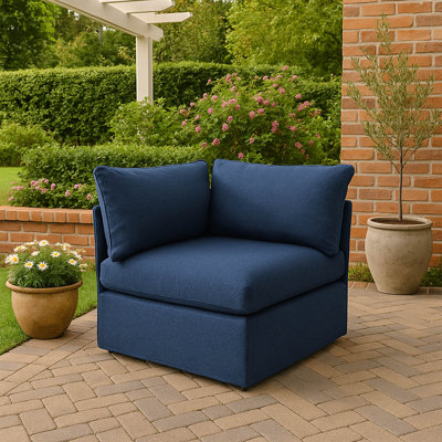 Chaise d'angle d'extérieur Flexiform, bleu