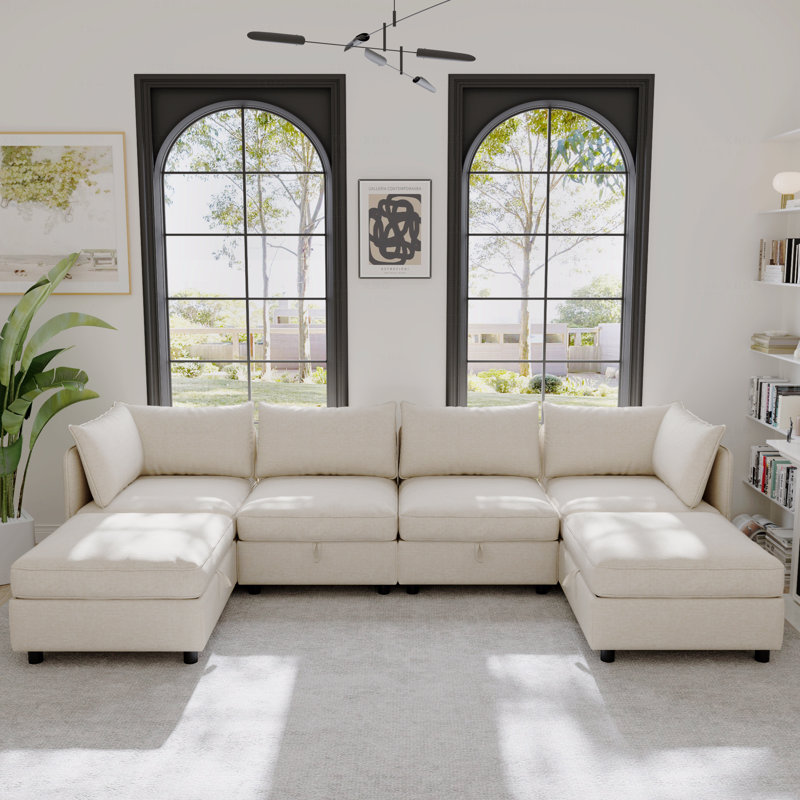 Sleeper, Modular Basic Sectional Sofa Sofa Sofa, Convertible Sofa Seat With Storage, Basic Sectional Sofa Sofa Sofa Set, Fabric Flexible Modular Combinations