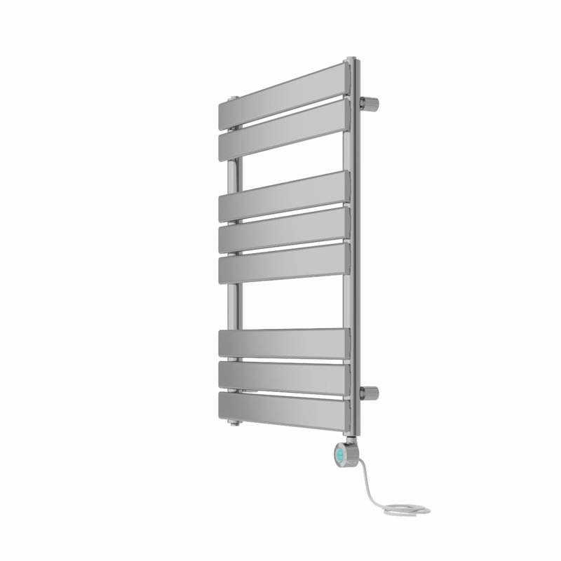 Flat Panel Towel Rail Heated Towel Rails, 80cm H x 60cm W x 6.2cm D, Chrome