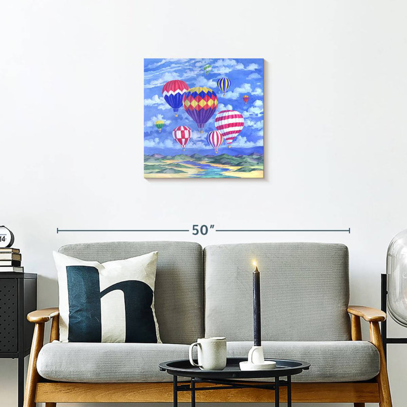 Mehar Balloons Over River, 20" H x 20" W
