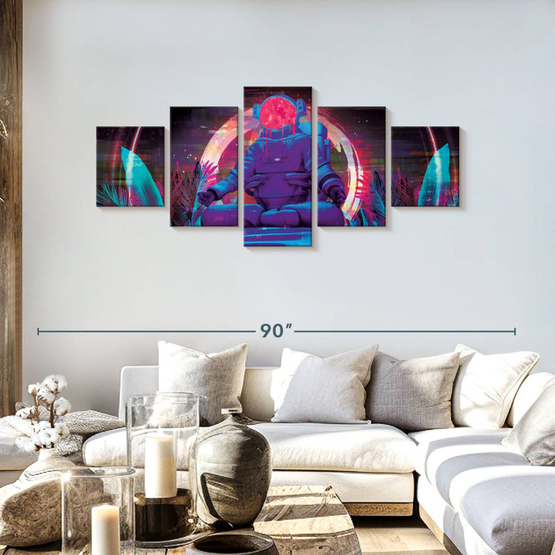 Meditating Astronaut, 30" H x 68" W