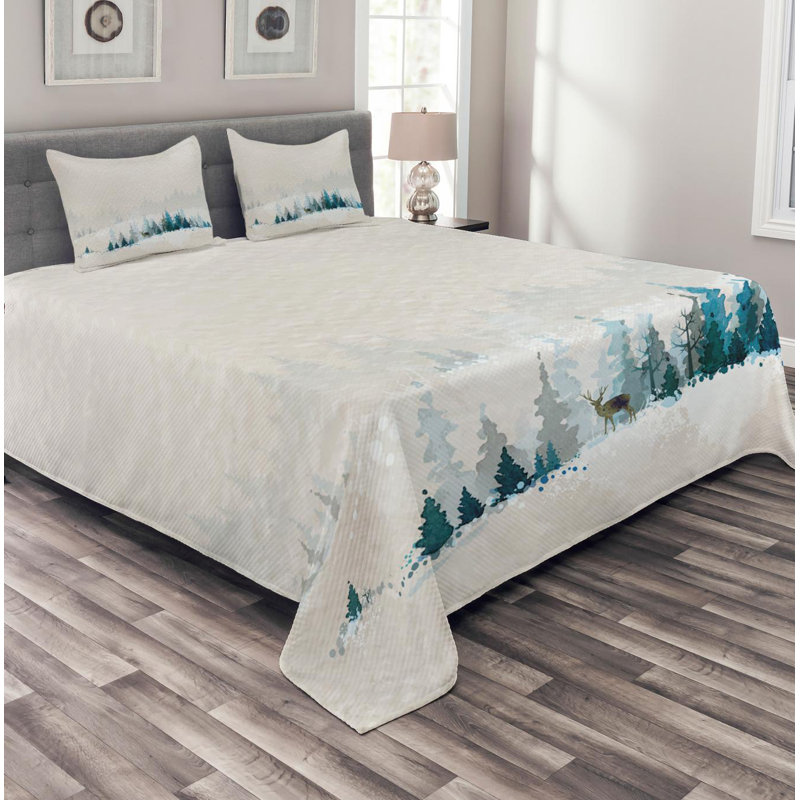 Rustic Polyester Coverlet, Queen Coverlet + 2 Shams