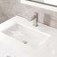 London Meuble-lavabo simple avec comptoir en quartz de Carrare et lavabo encastré en porcelaine-112460348