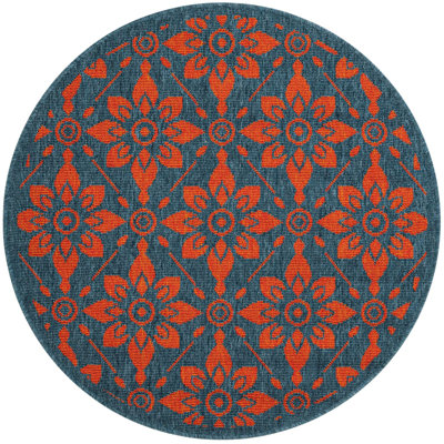 Tapis d'extérieur noir et bleu Aucun