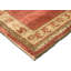Tapis unique en laine noué à la main de style années 1960 de 7 pi x 9 pi 4 po en rouille / or / beige