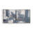 Canvas Abstract Gray Framed Wall Art with Silver Frame