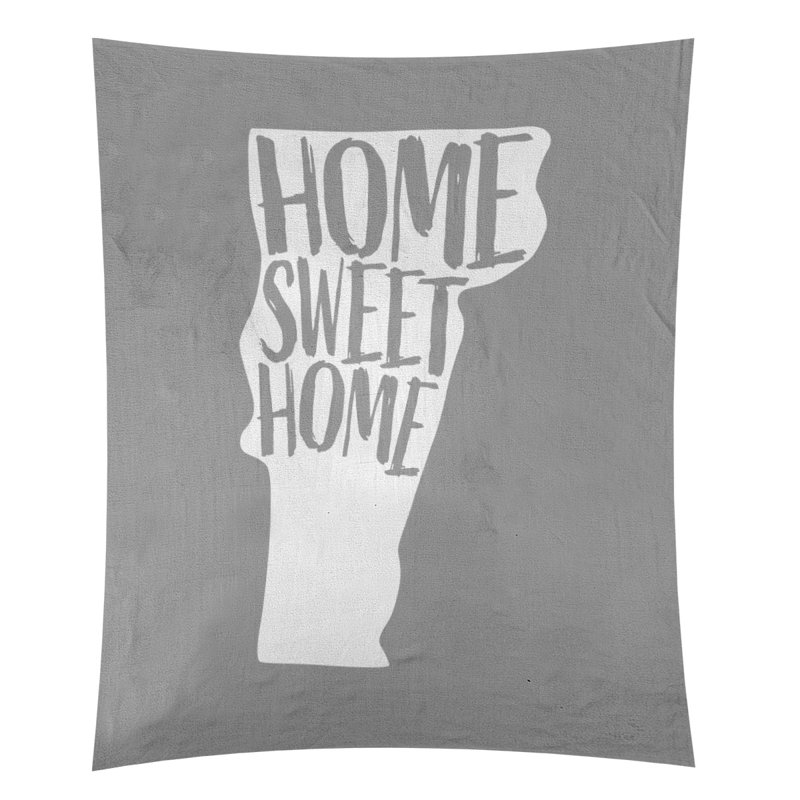Tapisserie murale Home Sweet Vermont, H 104 po x l 88 po, Gris