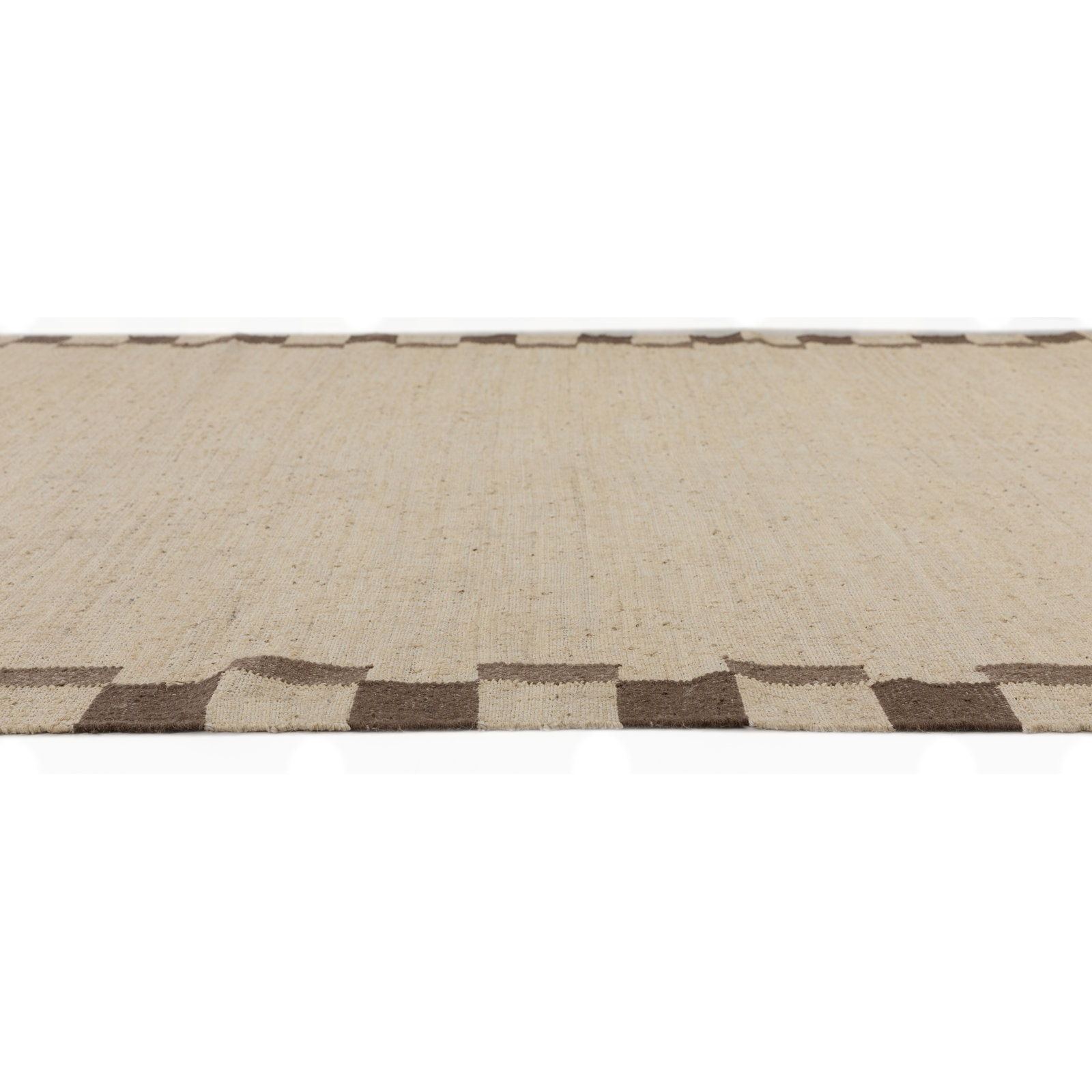 Heidi Checkered Flatweave Jute Rug, Brown, 7'9x9'9