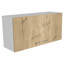 Armoire murale H 19 po, deux portes, deux tablettes internes, blanc / chêne clair-137259565