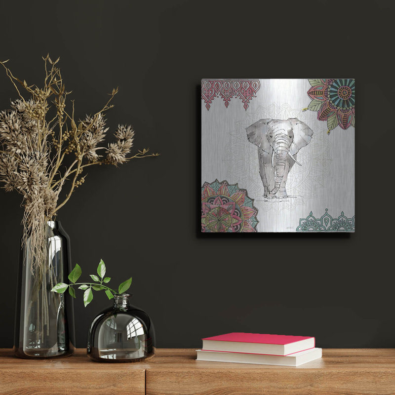 Bungalow Rose «Mandala Morning IV» par Anne Tavoletti, art mural en métal, H 12 po x l 12 po