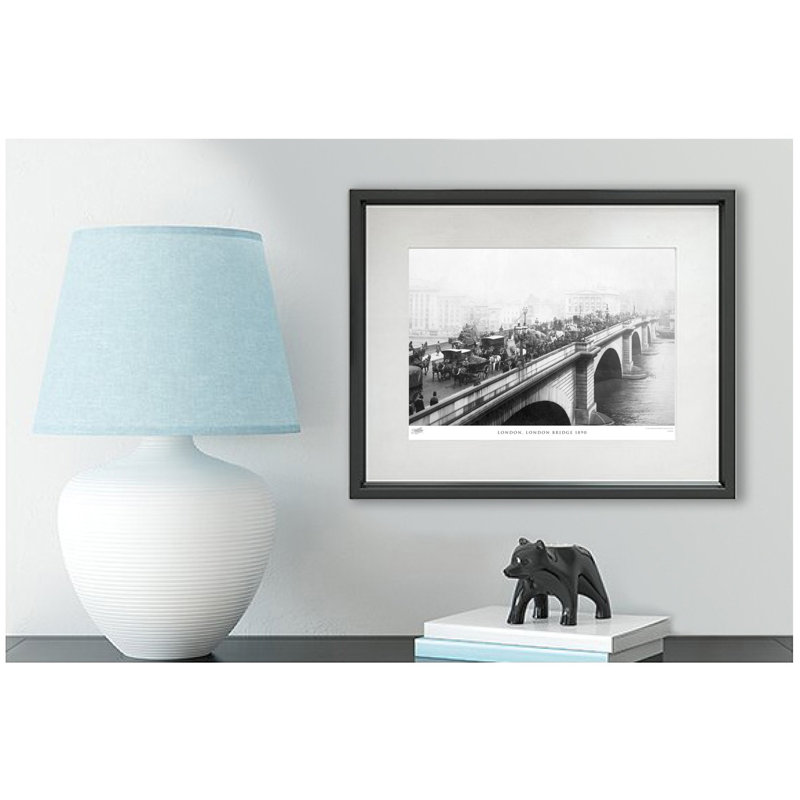 London, London Bridge 1890 by Francis Frith - Single Picture Frame Print, 45cm H x 60cm W x 2.3cm D