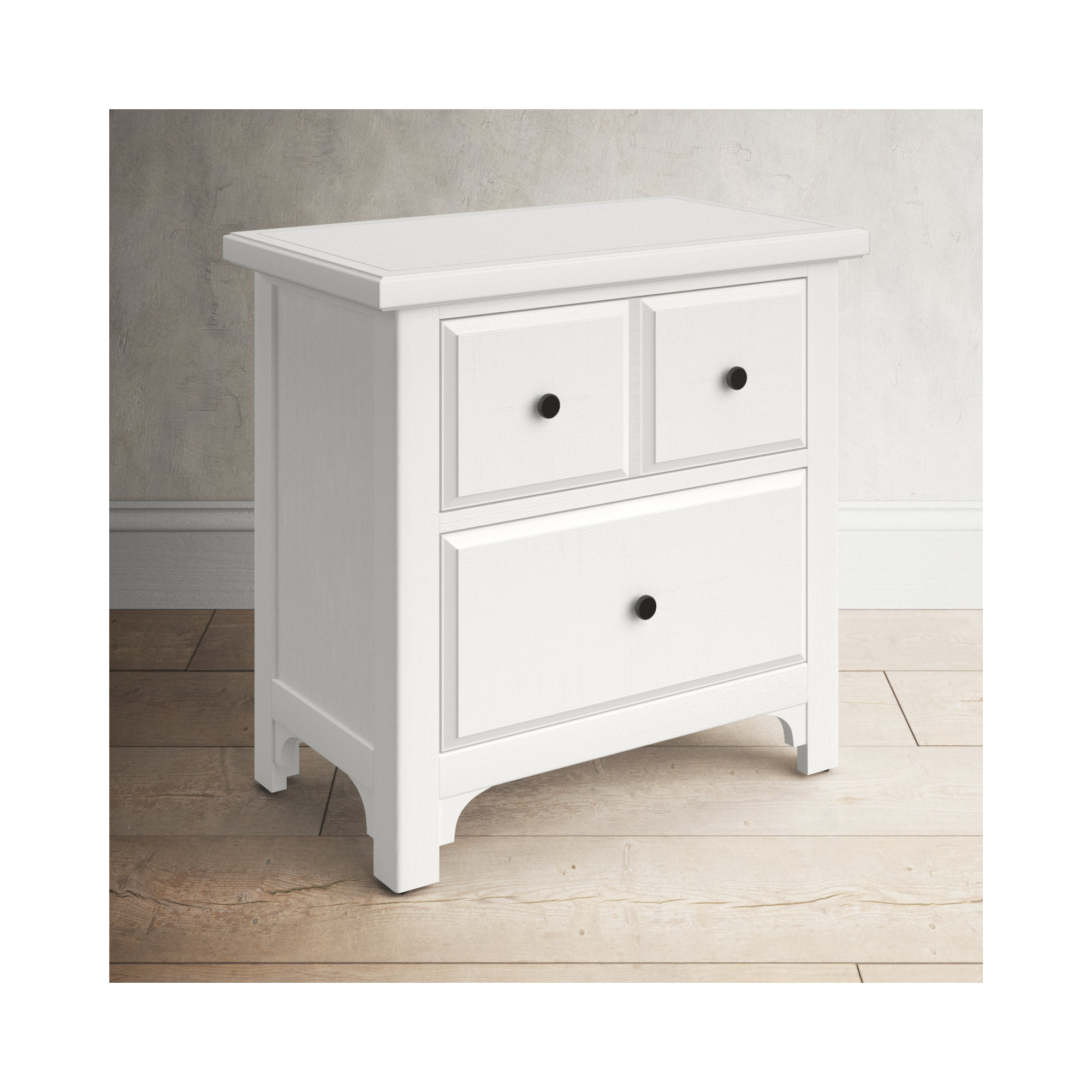 Dragomir 2 - Drawer Nightstand, Soft White