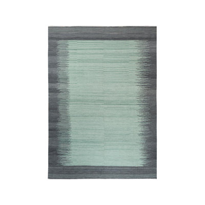 Tapis réversible en laine tissé à la main vert clair 10 pi x 14 pi 1 po 7BB3147C0AAE4F9A877ECB35B8783A56