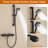 Modern Dual-Function Bath Tap Set,Includes a 3-function Hand Shower,Wall Mounted Rainfall Shower Fixtures with Piano Keys-118318681