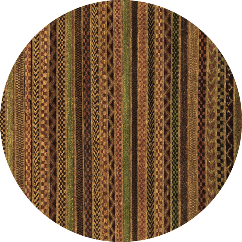 Eletto Striped Indoor Rug, Round 3'