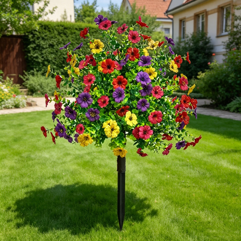 Fleurs artificielles d'extérieur avec piquets, B1
