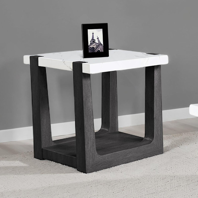 Table de chevet, table de bout pour chambre à coucher, salon, Noir