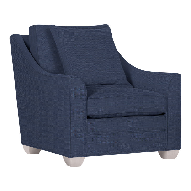 Chaise 37,5 po Nicholas, Périgold bleu Ishi Jean, Gris tourterelle
