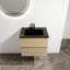 Meuble-lavabo mural 24 po avec lavabo en céramique, 2 tiroirs à fermeture en douceur, ensemble KD-126528286