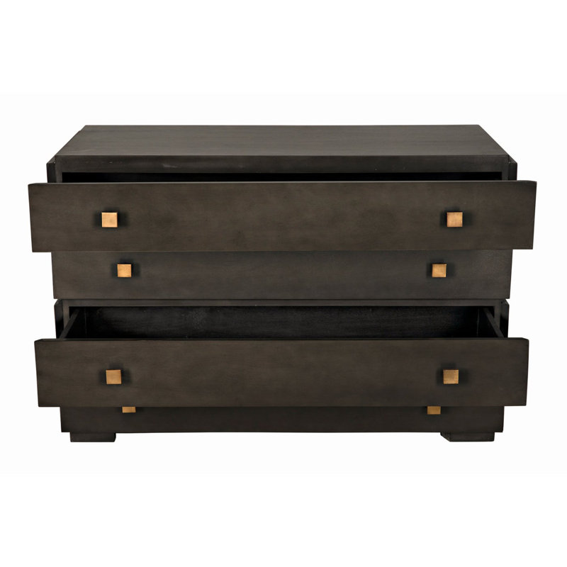 Hofman Solid Mahogany 4-Drawer Dresser in Rich Brown