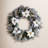 Flocked Poinsettia and Pine Christmas Wreath with LED Lights