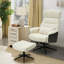 Fauteuil d'appoint pivotant l 31 po avec repose-pieds et dossier inclinable