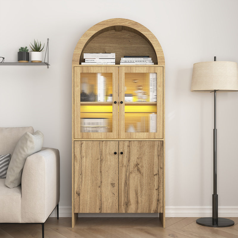 Cabinet dôme en bois aggloméré naturel, Naturel