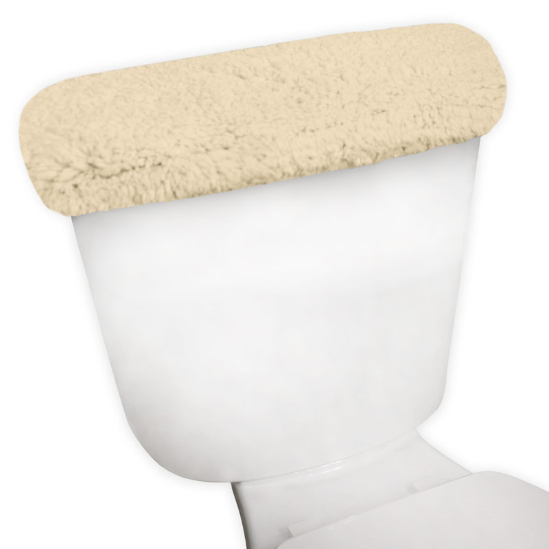 Tapis pour salle de bain Dobrinka, Ivoire ivoire, 10 po x 22 po (couvercle de réservoir)